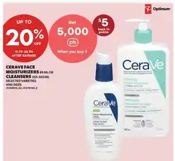 Real Canadian Superstore CERAVE FACE MOISTURIZERS, 89 ML OR CLEANSERS offer