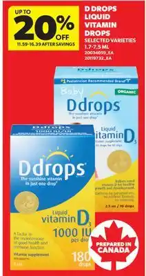 Real Canadian Superstore D DROPS LIQUID VITAMIN DROPS offer
