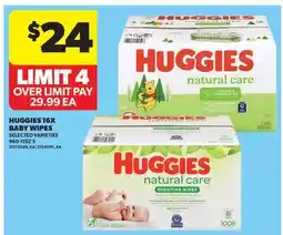 Real Canadian Superstore HUGGIES 16X BABY WIPES, 960-1152'S offer