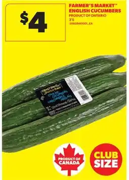 Real Canadian Superstore FARMER'S MARKET ENGLISH CUCUMBERS, 3'S offer
