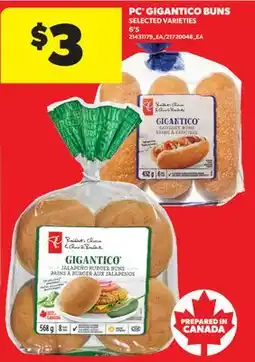 Real Canadian Superstore PC GIGANTICO BUNS, 6'S offer