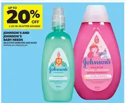 Real Canadian Superstore JOHNSON'S AND JOHNSON'S BABY NEEDS offer