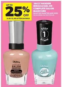 Real Canadian Superstore SALLY HANSEN MIRACLE GEL OR COMPLETE SALON MANICURE offer