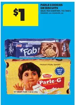 Real Canadian Superstore PARLE COOKIES OR BISCUITS, 112/300 G offer