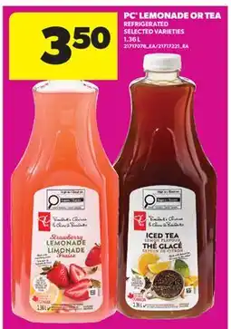 Real Canadian Superstore PC LEMONADE OR TEA REFRIGERATED offer