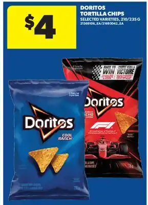 Real Canadian Superstore DORITOS TORTILLA CHIPS, 210/235 G offer