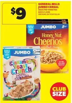 Real Canadian Superstore GENERAL MILLS JUMBO CEREAL, 825 G - 1.3 KG offer