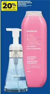 Real Canadian Superstore METHOD HAIRCARE, BODY WASH, SOAP OR DEODORANT offer