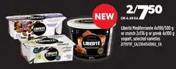 Real Canadian Superstore LIBERTÉ MEDITERRANÉE, 4X100/500 G OR CRUNCH, 2X136 G OR GREEK, 4X100 G YOGURT offer