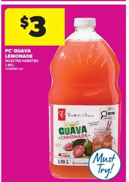 Real Canadian Superstore PC GUAVA LEMONADE offer