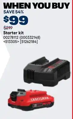 RONA CRAFTSMAN Starter Kit offer