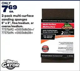 RONA 2-pack multi-surface sanding sponges 5 x 3, fine/medium, or coarse/medium offer