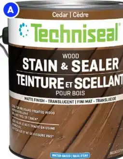 RONA Cedar 3,78-L cans of TECHNISEAL wood stain and sealer offer