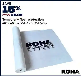 RONA RONA Temporary floor protection 40 x 45' offer
