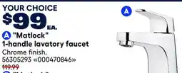 RONA Pfister Matlock 1-handle lavatory faucet offer