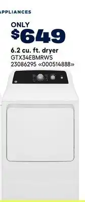 RONA GE 6.2 cu. ft. dryer offer