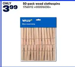 RONA VALU+ 50-pack wood clothespins offer