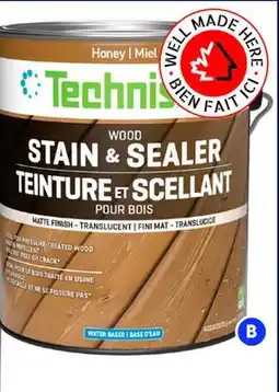 RONA 3.78-L cans of TECHNISEAL wood stain and sealer offer