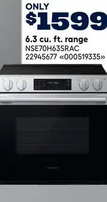 RONA SAMSUNG 6.3 cu. ft. range offer