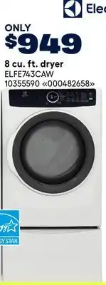RONA Electrolux 8 cu. ft. dryer offer