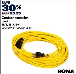 RONA RONA 16/3, 13-A, 50' Outdoor extension cord offer