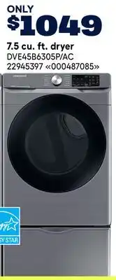 RONA 7.5 cu. ft. dryer offer