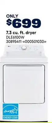 RONA LG 7.3 cu. ft. dryer offer