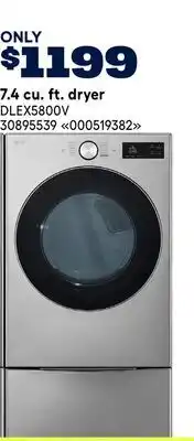 RONA LG 7.4 cu. ft. dryer offer