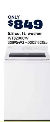 RONA LG 5.8 cu. ft. washer offer