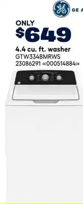 RONA GE 4.4 cu. ft. washer offer