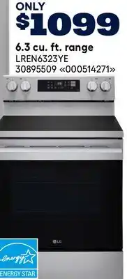 RONA LG 6.3 cu. ft. range offer