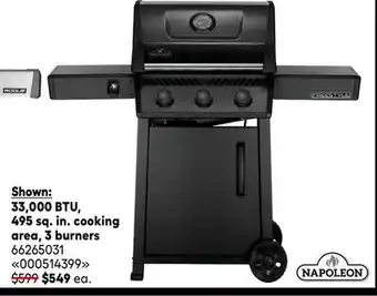 RONA NAPOLEON 33,000 BTU, 495 sq. in. cooking area, 3 burners offer