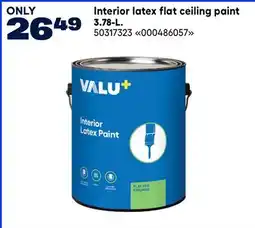 RONA VALU+ Interior latex flat ceiling paint 3.78-L offer