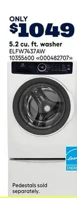 RONA GE APPLIANCES 5.2 cu. ft. washer offer