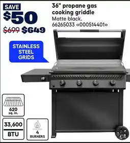 RONA NAPOLEON 36 propane gas cooking griddle offer