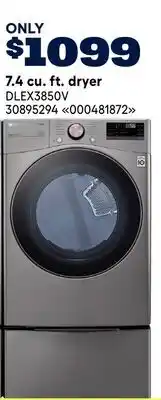 RONA LG 7.4 cu. ft. dryer offer