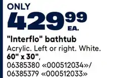 RONA Interflo bathtub offer
