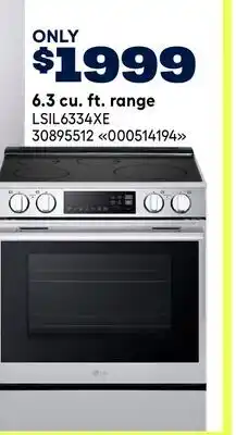 RONA LG 6.3 cu. ft. range offer