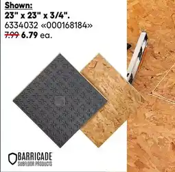 RONA BARRICADE 23 x 23 x 3/4 subfloor panels offer