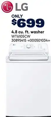 RONA LG 4.8 cu. ft. washer offer