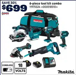 RONA Makita 6-piece tool kit combo offer
