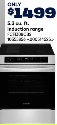 RONA FRIGIDAIRE 5.3 cu. ft. induction range offer