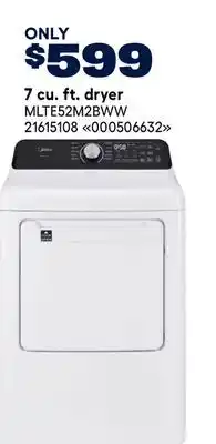 RONA Midea 7 cu. ft. dryer offer