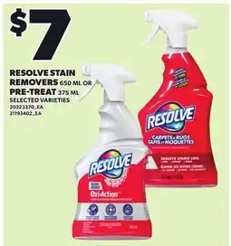 Independent Grocer RESOLVE STAIN REMOVERS 650 ML OR PRE-TREAT 375 ML offer