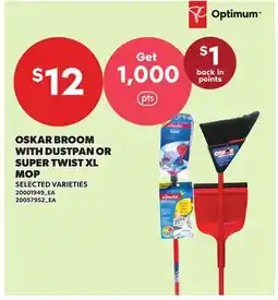 Independent Grocer OSKAR BROOM WITH DUSTPAN OR SUPER TWIST XL MOP offer