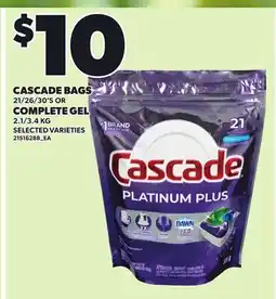 Independent Grocer CASCADE BAGS, 21/26/30'S OR COMPLETE GEL, 2.1/3 offer