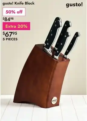 Linen Chest gusto! Knife Block offer