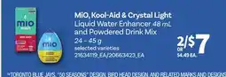 Independent Grocer MIO, KOOL-AID & CRYSTAL LIGHT LIQUID WATER ENHANCER, 48 ML AND POWDERED DRINK MIX offer