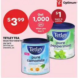 Independent Grocer TETLEY TEA, 20/24'S offer