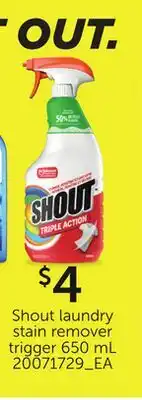 Independent Grocer SHOUT LAUNDRY STAIN REMOVER TRIGGER offer